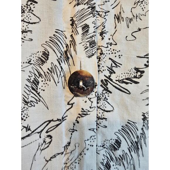 Click By Color Me Cotton 100% Linen Top Tunic XL Artsy Lagenlook - Picture 3 of 5